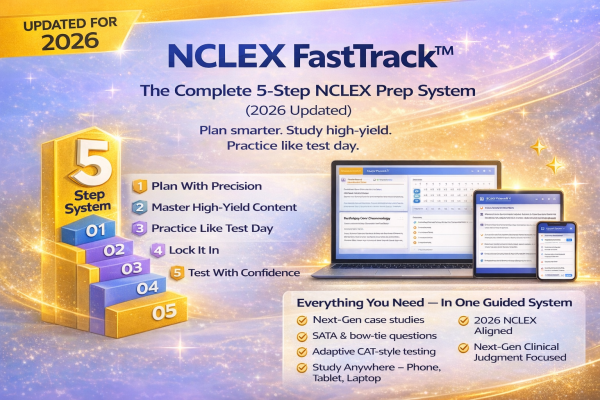 ChatGPT Image Jan 18, 2026, 06_14_43 PM NCLEX FastTrack™ The Proven 5-Step System to Pass the NCLEX with Confidence (NGN-Ready | 2026 Updated)